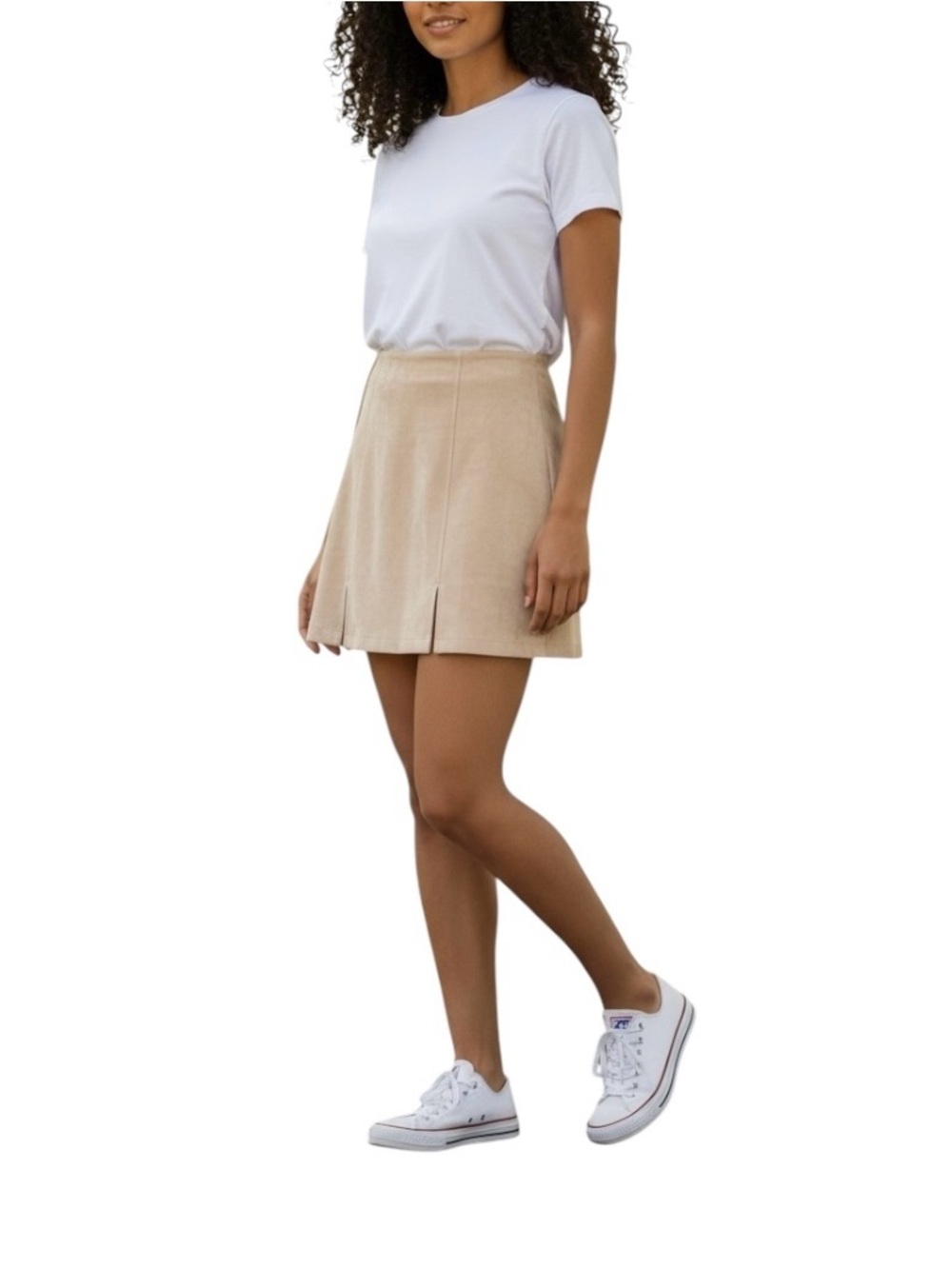 Cupshe Faux Suede Mini Skirt, Size L